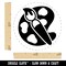 Paintbrush Artist Paint Palette Art Rubber Stamp for Stamping Crafting Planners